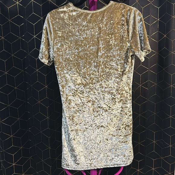 R.Vivimos Crushed Velvet Mini Short Dress - Picture 4 of 4